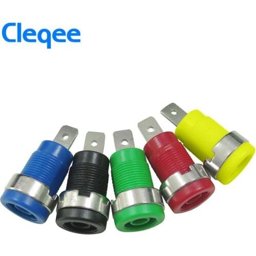 Cleqee P3007 2Pcs/set 4mm Nickel Plated Binding Post Banana Jack Socket Plug Electronic Repair Tool Multimeter Accessories