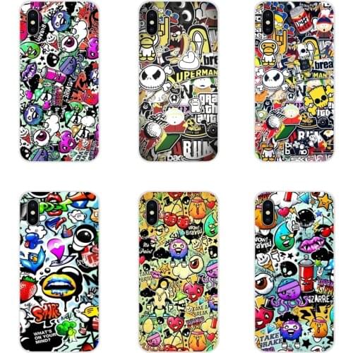 For Samsung Galaxy S2 S3 S4 S5 Mini S6 S7 Edge S8 S9 S10E Lite Plus Cute Cartoon Graffiti Accessories Phone Cases Covers