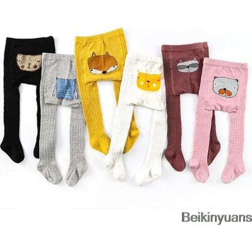 Cartoon pantyhose boy girl tights animal print cotton child baby stocking child long legs warm childrens clothing accessories