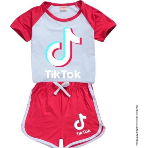 Tik Tok summer childrens wear new popular childrens short sleeve T-shirt childrens cotton short sleeve baby boy clothes