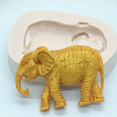 Luyou luyou DIY Cute Elephant Shape 3D Silicone Cake Fondant Mold, Cake Decoration Tools, Soap, Candle Moulds FM1362