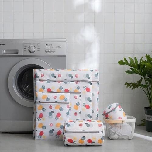 Care Wash Bags Laundry Bag Lazy Thick Underwear Bra Laundry Bag Dot With Zipper Washing Machine Special Mesh Bag