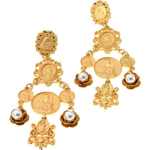 Fashion Design Fringed Statement Tassel Earring Wedding Multicolored Hot Fashion Baroque Drop Dangle Ear wear Jewelry for Women