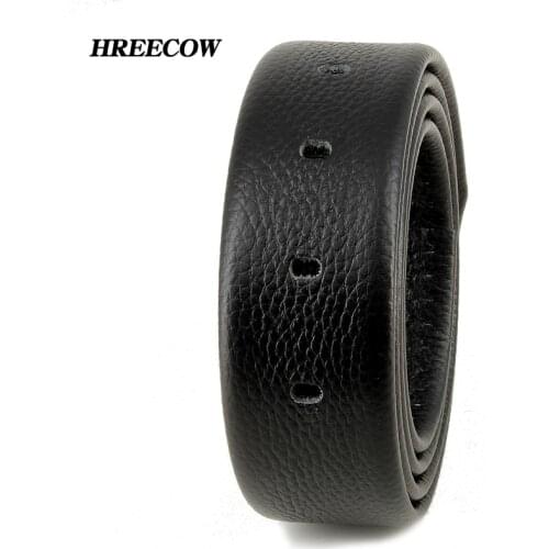Top Designers Luxury Brand Belts for Mens High Quality Pin Buckle Male Strap Genuine Leather Waistband Ceinture Homme,No Buckle