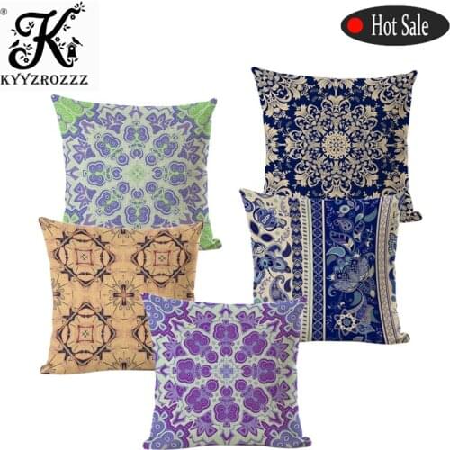 Boho Cushion Cover Primitive Geometric Pattern National Style Exotic Native Striped Decor Sofa Throw Pillow Case