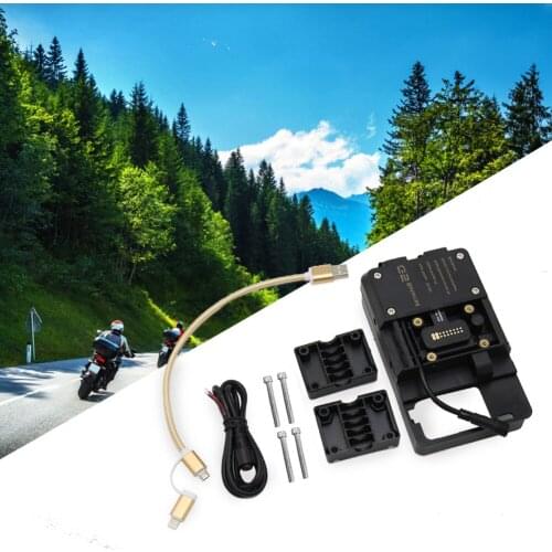 New Motorcycl Mobile Phone Navigation Bracket Twin USB Charging For R1200GS ADV S1000XR Motorcycle Supplies