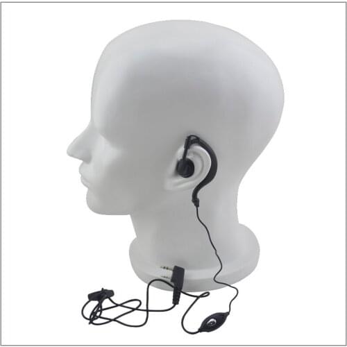 Single-Wire G-style Earpiece with PTT 2-pin K plug for Kenwood Baofeng UV-5R,Wouxun KG-UVD1P, TYT MD-390