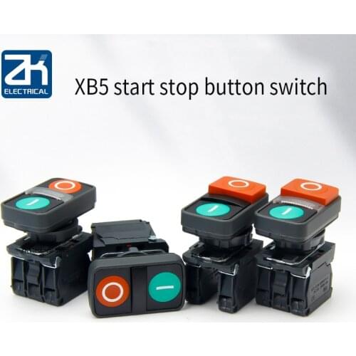 XB5 two buttons start stop switch red and green self-reset 1NO/1NC