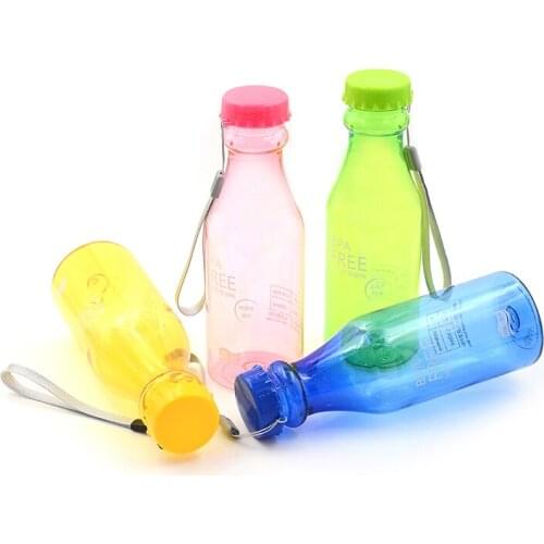 Fashion Portable Outdoor Riding Traveling Climbing Camping 500ml Plastic Sports Water Bottle Container Leak-proof Bottles
