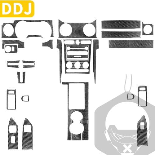 For Ford Mustang GT 2005-2009 S197 Full Kit Car Carbon Fiber Accessories Interior Upgrade Trim Cover Protective Stickers Black