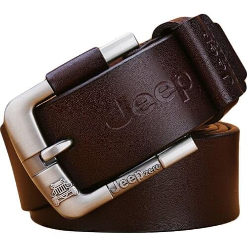 Designer Best Quality 100% Upper Genuine Leather Alloy Pin Buckle Belt For Men Business Men Belt Fancy Vintage Jean Cintos Belt