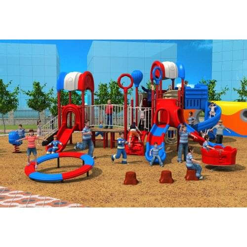 CE,ISO,TUV school playground garden plastic slide Pepsi House Series kids outdoor play equipment YLW-OUT171044