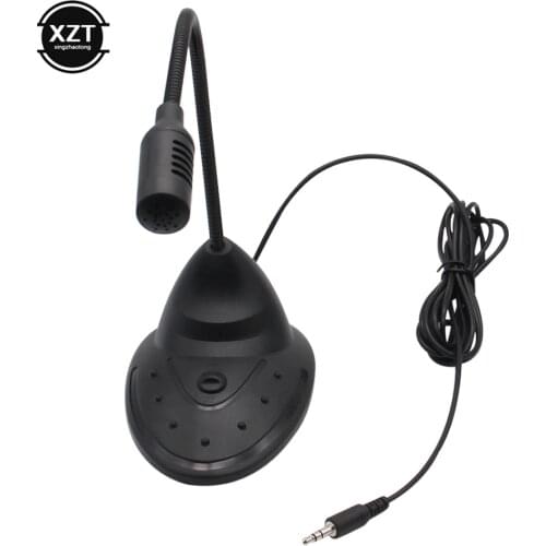 2m Flexible Stand Studio Speech Microphone 3.5mm Plug Gooseneck Mic Wired Mini Mic for Computer PC Desktop Notebook with Switch