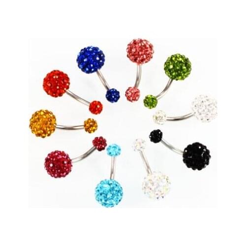 Party Favors 2018 latest explosions full drill ball navel nail umbilical ring piercing jewelry unisex