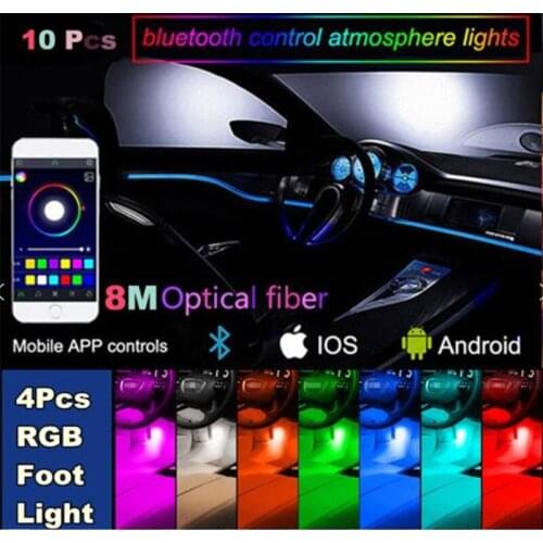 12V Car Ambient Light Interior Car LED Strip Lights Auto Decoration Neon Light Waterproof RGB LED Strip Car Styling Accessorie