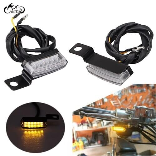 1Pair Motorcycle LED Mini Turn Signal Blinker Indicators Light For Harley Dyna Aprilia 750 850 1200 BMW Ducati Yamaha Suzuki