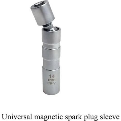 14mm Universal Magnetic Spark Plug Socket Explosion-proof 12 Angles High Carbon Steel Cars Spark Plug Sleeve Removal Hand Tools