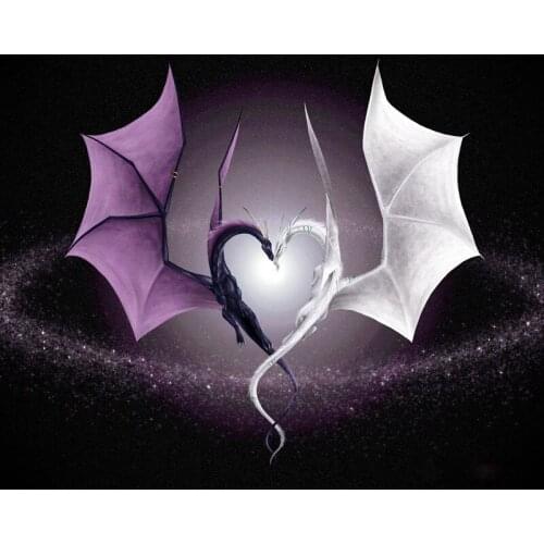 2021 5D Diamond embroidery Dragon Heart Love DIY Diamond Painting full Square Round Cross-stitch 5d rhinestone decoration gift