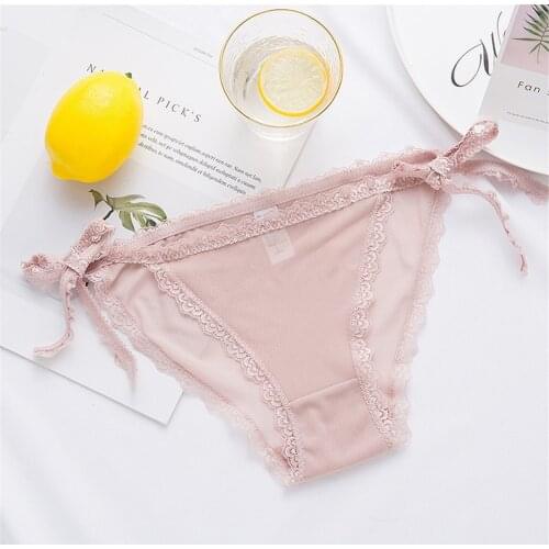 2021 New Fashion Translucent Underpant Women Panties Lace straps Lingerie Panties Brief Solid Color Underpant Sleepwear Thong