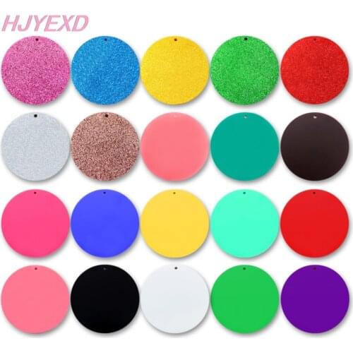 2pcs/lot) AC1045-76mm Personalized Blank Clear Acrylic Monogram Keychain Circle Eco-Friendly Round For Keychain 3inches