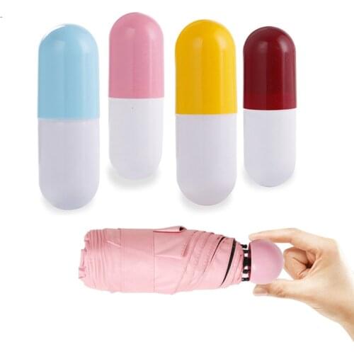 4 Colors Capsule Umbrella Mini Pocket Creative Design Portable 5 Folding Sun/Rain Women Female Funny Sunshine Anti-UV Umbrella