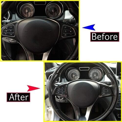 ABS Plastic Chrome Steering Wheel Decoration Frame Trim Cover For Mercedes Benz C Class W205 GLC X253 E Class W213 C213