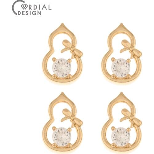 Cordial Design 50Pcs 11*16MM Earrings Accessories/DIY Pendant/Hand Made/Jewelry Findings & Components/Earring Making/CZ Charms