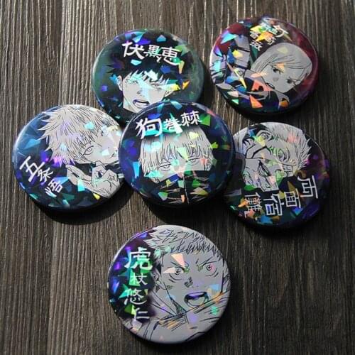 Anime Jujutsu Kaisen Brooch Badge Yuji Itadori Fushiguro Megumi Kugisaki Nobara Satoru Toge Inumaki Pin Comicon Gift
