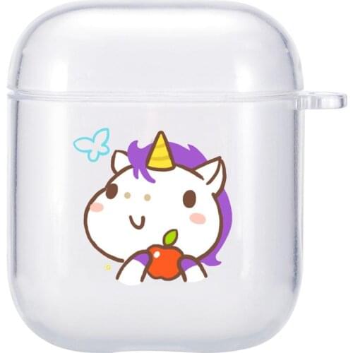 Case for Airpods Cute Unicorn Earphone Case Clear Case For Apple Airpod Wireless Bluetooth Silicone airpods cases airpods 1/2