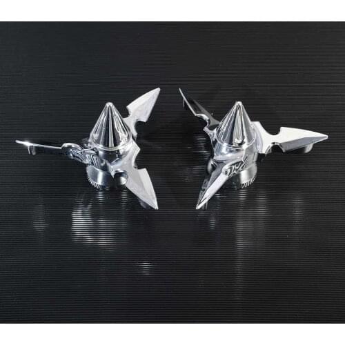 Chrome Spun Blade Spinning Front Axle Cap Nut Cover case For Harley Touring Sportster