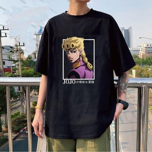 Jojo Bizarre Adventure Unisex T-shirt Harajuku O-neck Fashion Hip Hop Fashion Anime