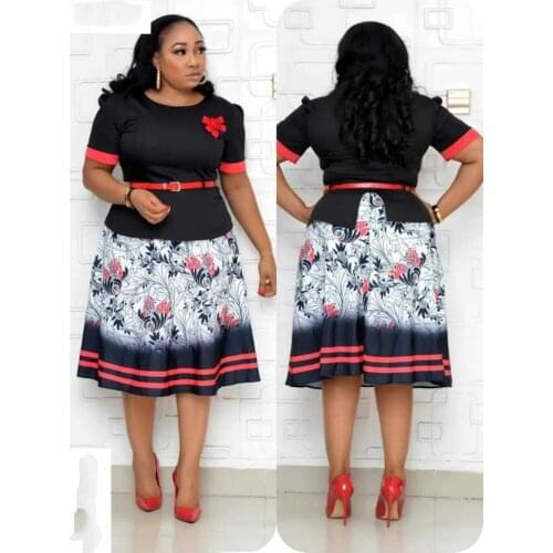 HGTE Fashion Style African Women Printing Plus Size Dress African Dresses for Women African Clothing 2XL-6XL