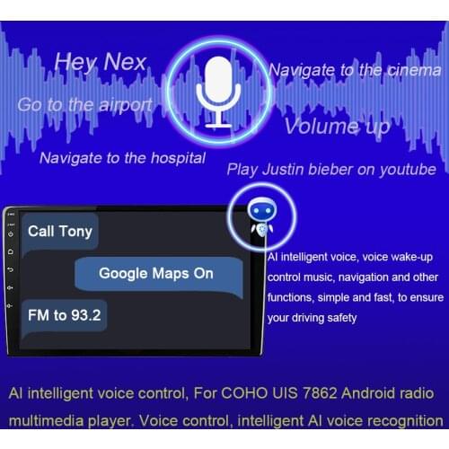 AI intelligent voice control, For COHO UIS 7862 Android radio multimedia player. Voice control, intelligent AI voice recognition