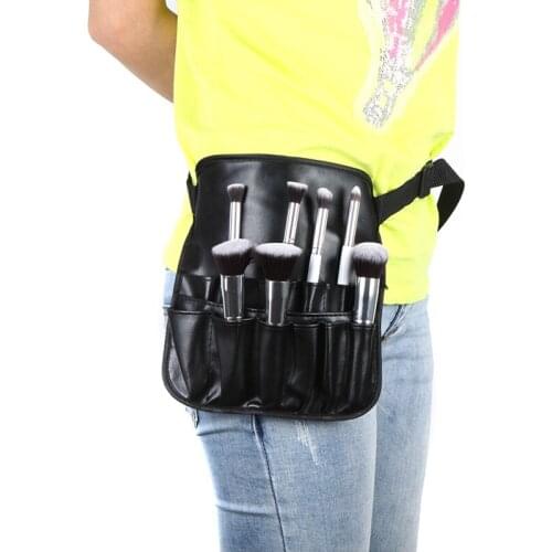 Hot Sale PVC Professional Cosmetic Makeup Brush Apron Bag With Artist Belt Strap Professional Bag Holder Wholesale