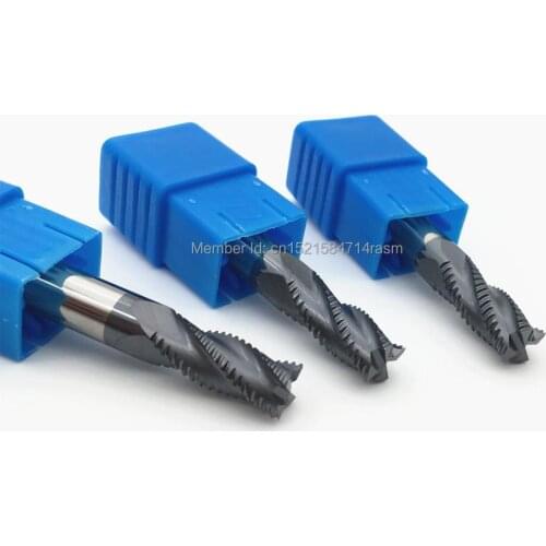 KLOT HRC50 ALTiN Coated Solid Carbide Roughing End Mill 3mm-20mm 4-Flute CNC