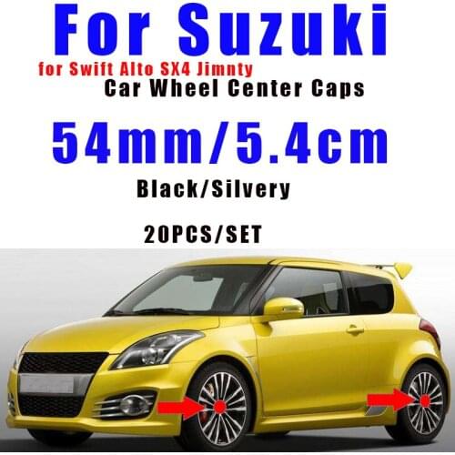 Good Quality 20pcs/set 54mm for Swift Alto SX4 Jimnty 5.4cm Car Emblem Wheel Center Caps Auto Badge Wheel Hub Caps Rims