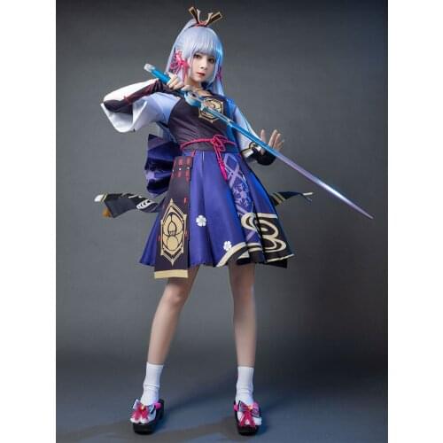 New Game Play Inari Hot~ Genshin Impact Kamisato Ayaka Cosplay Costumes Halloween Black Friday Christmas New Year Easter C00118