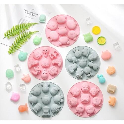 Round pet rice cake mold childrens food supplement making mold cake chocolate fudge 3D silicone mold steamable baking tool