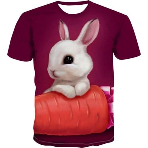 2021 Summer Fashion New 3D Printing Fun Anime Animal Men and Women Oversized T-shirt Round Neck Short Sleeve Casual Top