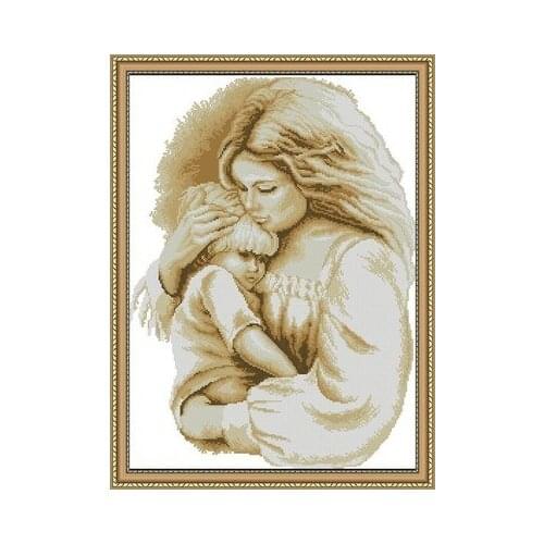 Top Quality Lovely Hot Sell Counted Cross Stitch Kit Sweet Tender Love Mother And Baby Child Sleeping Sleep