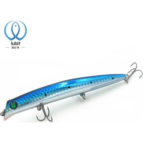 Lubit fishing lures slim komomo 130mm floating depth 20cm-60cm Rolling & Wobbling baits saltwater long cast stickbait minnow