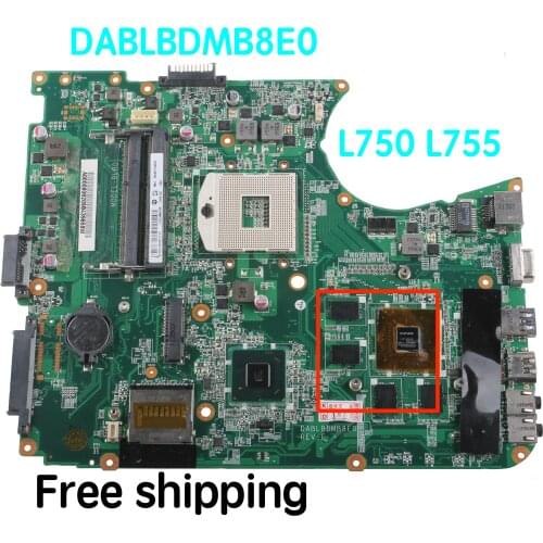 Suitable For Toshiba L750 L755 Laptop Motherboard DABLBDMB8E0 A000079330 Mainboard 100% tested fully work