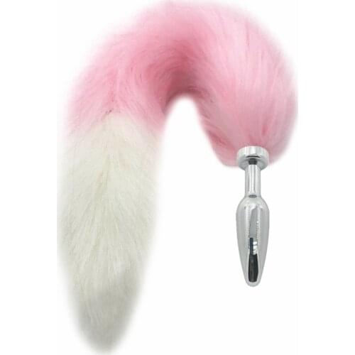 Cute Soft Cat ears Headbands with Fox Tail Bow Metal Butt Anal Plug Erotic Cosplay Accessories Adult Sex Toys for Couples
