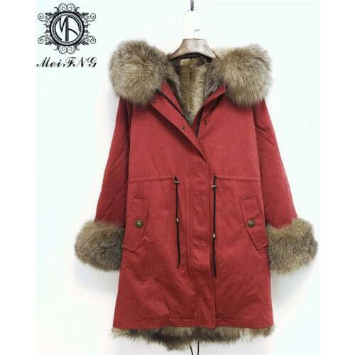 MMFENR Fur Coats With A Hood