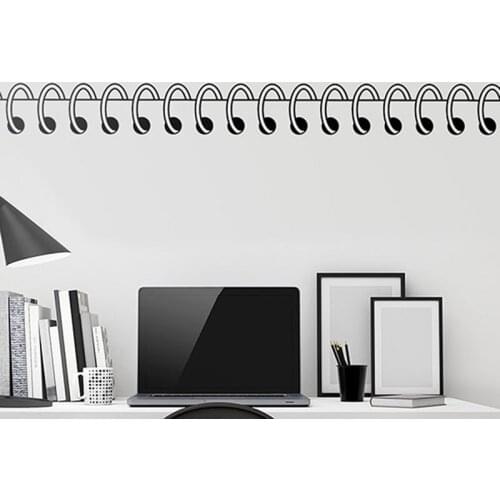 Cartoon Spiral Border Notebook Wall Sticker Baby Nusery Classroom Notebook Spiral Border Wall Decal Office Vinyl Home Decor