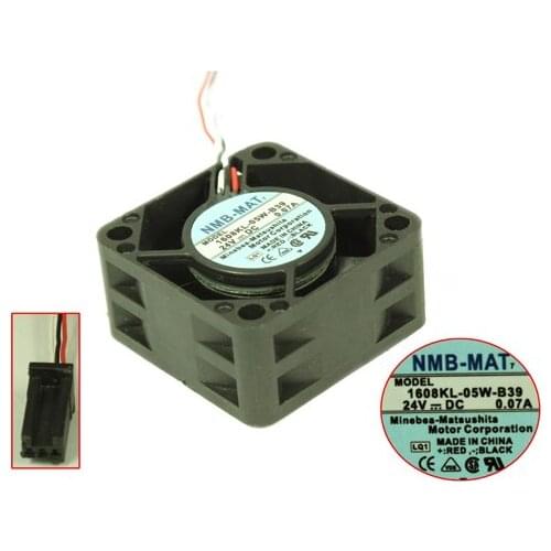 NMB-MAT 1608KL-05W-B39 LQ1 DC 24V 0.07A 40x40x20mm 3-Wire Server Cooling Fan