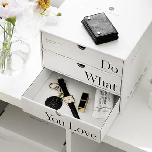 Underwear Organizer Storage Porta Mascarilla Box File Three-Layer Drawer Cabinet Desktop Finishing Book Makeup держатель Porch