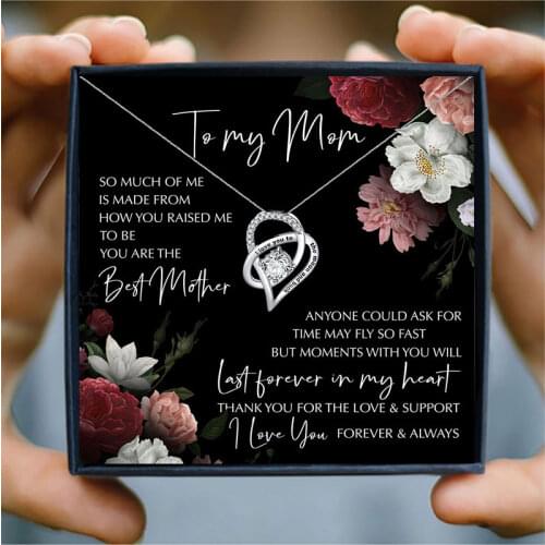 Mother Necklace Women Jewellry Mothers Day Gift "i love you to the moon and back" Heart Necklaces To My Mom Birthday