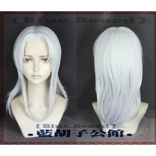 The Dragon Prince Rayla Wigs 60cm Silver White Curly Synthetic Cosplay Costume Wigs + Wig Cap