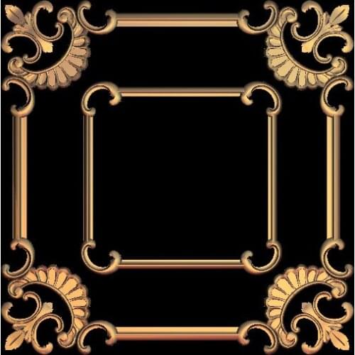 Plate 3D Relief Model in STL format CNC Router Carving Engraving Artcam aspire M146